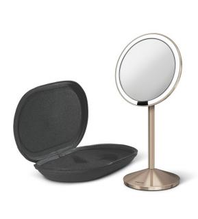 Simplehuman, Cestovní kosmetické zrcadlo s LED osvětlením Sensor Mirror Mini | měděná