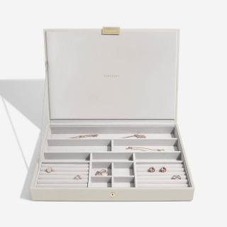 Stackers, Box na šperky Oatmeal Supersize Jewellery Box Lid | krémová