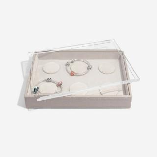 Stackers, Box na šperky s průhledným víkem Taupe Classic 6 Charm Bracelet | šedobéžová