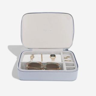 Stackers, Cestovní šperkovnice na hodinky, šperky a brýle Lavender Zipped Jewellery & Accessories Box | modrá