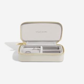 Stackers, Cestovní šperkovnice Oatmeal Medium Zipped Jewellery Box | krémová