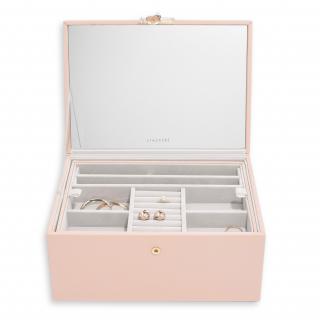 Stackers, Luxusní šperkovnice se zrcadlem Luxury Classic Blush | růžová