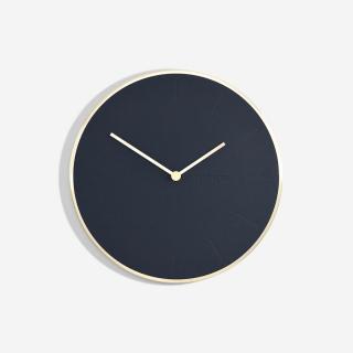 Stackers, Nástěnné hodiny Navy Pebble & Brushed Gold Clock | tmavě modrá