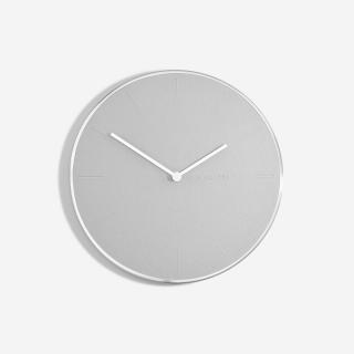 Stackers, Nástěnné hodiny Pebble Grey & Brushed Chrome Clock | šedá