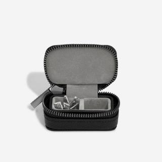 Stackers, Pánská cestovní šperkovnice Black Zipped Travel Cufflink Box Black | černá