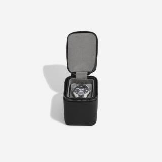 Stackers, Pánská cestovní šperkovnice na hodinky Pebble Black Small Travel Watch Box | černá
