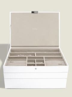 Stackers, Šperkovnice 3 v 1 White Supersize Jewellery Box | bílá