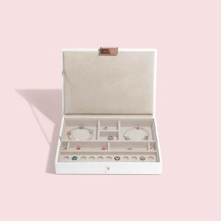 Stackers, Šperkovnice Limited Edition White & Rose Gold Charm Jewellery Box Lid | bílá