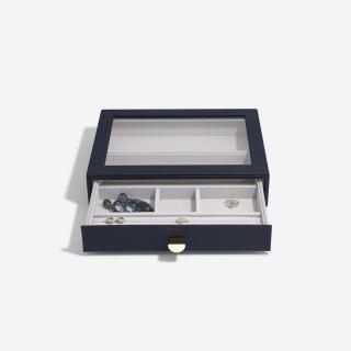 Stackers, Šperkovnice se šuplíkem Navy Pebble Classic Display Drawer | tmavě modrá