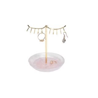 Stackers, Stojan na šperky Rose Quartz 10-Hook Eyelash | růžová