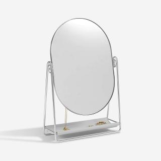 Stackers, Stolní kosmetické zrcátko Pebble Grey & Chrome Dressing Table Mirror & Jewellery Stand | šedá