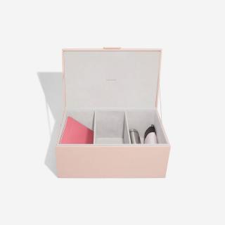 Stackers, Úložný box Blush Pink & Gold Medium Storage Box | růžová