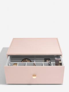 Stackers, Velký oragnizér na kosmetiku Supersize Makeup Organiser Deep Drawer Blush | růžová