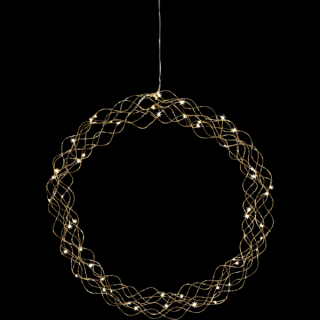Star Trading, Závěsný svítící LED věnec Curly Dewdrops  45 cm