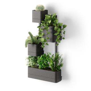 Umbra, Sada závěsných květináčů Cubiko Plant Box 4 ks | černá