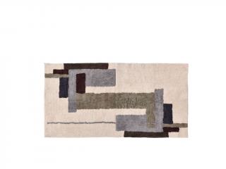 Villa Collection, Designový kusový koberec Laerk 90 x 180 cm Grey/Offwhite