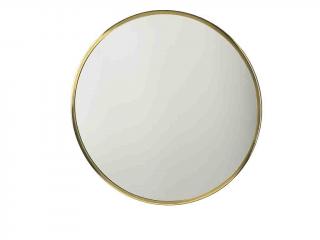 Villa Collection, Kulaté zrcadlo s kovovým rámem Vardo Brass 80 cm