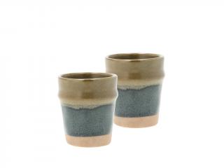 Villa Collection, Porcelánový hrnek na espresso Evig 100 ml Blue/Brown, 2 ks