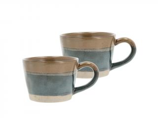 Villa Collection, Porcelánový hrnek s ouškem Evig 300 ml Blue/Brown, 2 ks