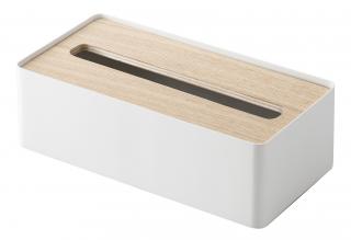 Yamazaki, Box na papírové kapesníky Rin 7730 Box | bílý/dřevo
