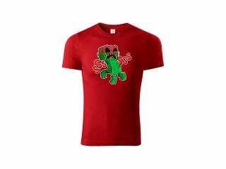 Dětské tričko Creeper - červené Velikost trička: 122 (4-6 let)