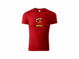 Dětské tričko Durrr Burger - červené Velikost trička: 122 (4-6 let)