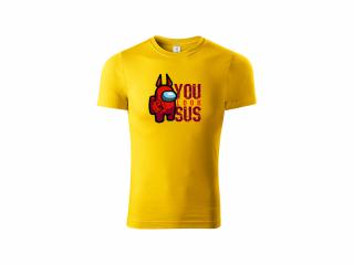 Dětské tričko You Look SUS - žluté Velikost trička: 122 (4-6 let)