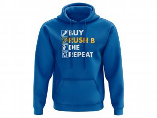 Mikina Buy Rush B Die Repeat - modrá Velikost: L