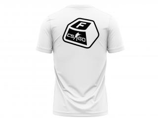 Tričko CS:GO F V2 - Bílé Velikost trička: XL