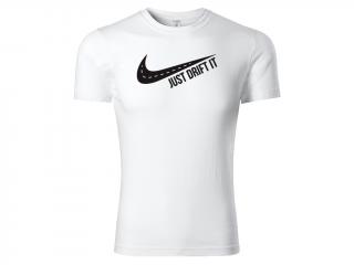 Tričko Just Drift It - bílé Velikost trička: XL