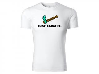 Tričko Just Farm It - bílé Velikost: XL