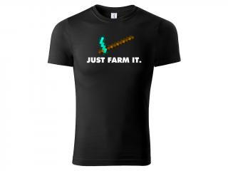 Tričko Just Farm It - černé Velikost: XL