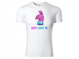 Tričko Just Loot It - bílé Velikost trička: L