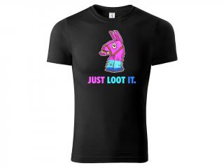 Tričko Just Loot It - černé Velikost trička: L