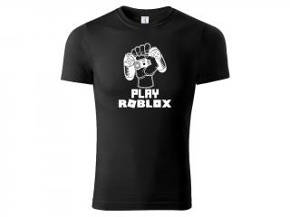 Tričko Play Roblox - černé Velikost trička: L