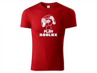 Tričko Play Roblox - červené Velikost trička: L