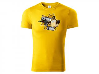 Tričko Spray 'n' Pray - žluté Velikost trička: M