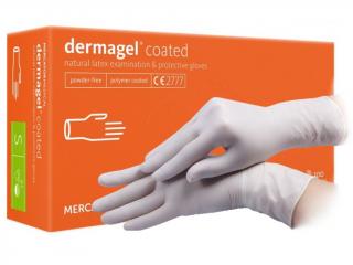 Mercator Medical Dermagel coated latexové nepudrované bílé 100 ks XL