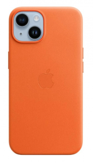 Apple Leather Case with MagSafe Orange - iPhone 14 Plus
