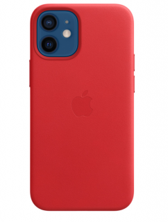 Apple Leather Case with MagSafe Red - iPhone 12 mini