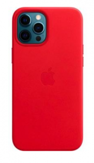 Apple Leather Case with MagSafe Scarlet - iPhone 12 Pro Max