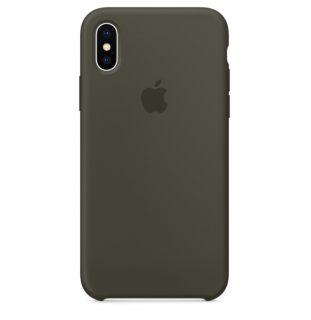 Apple Silicone Case Dark Olive - iPhone X