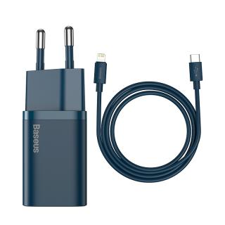 Baseus Super Si Quick Charger 1C 20W EU Blue (with Data Cable Type-C to iP 1m)