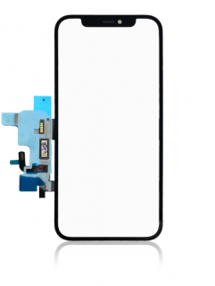 Čelní sklo + rámeček + OCA vrstva + Dotyk 4v1 Black - iPhone 12/12 Pro