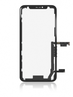 Čelní sklo + rámeček + OCA vrstva + Dotyk 4v1 Black Long Touch - iPhone XS Max