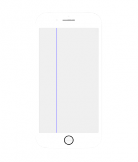 Čelní sklo + rámeček + OCA vrstva + Polarizer 4v1 White - iPhone 8/SE