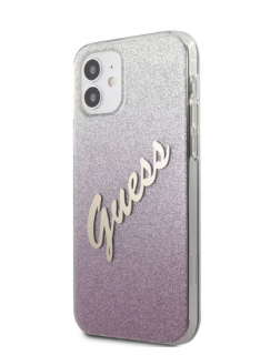 Guess PC/TPU Vintage Zadní Kryt pro iPhone 12 mini 5.4 Gradient Pink