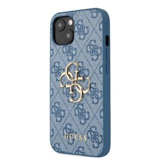 Guess PU 4G Metal Logo Blue - iPhone 13 Mini