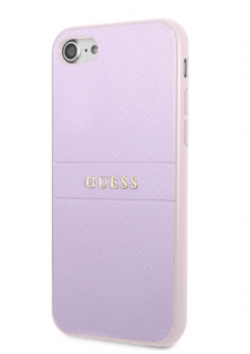 Guess PU Leather Saffiano Zadní Kryt pro iPhone 7/8/SE20/SE22 Purple