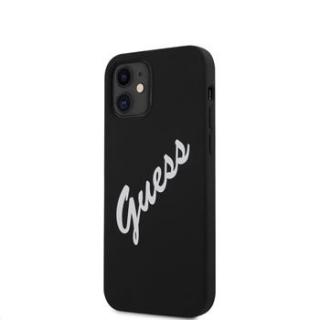 Guess Silicone Vintage Zadní Kryt pro iPhone 12 mini Black